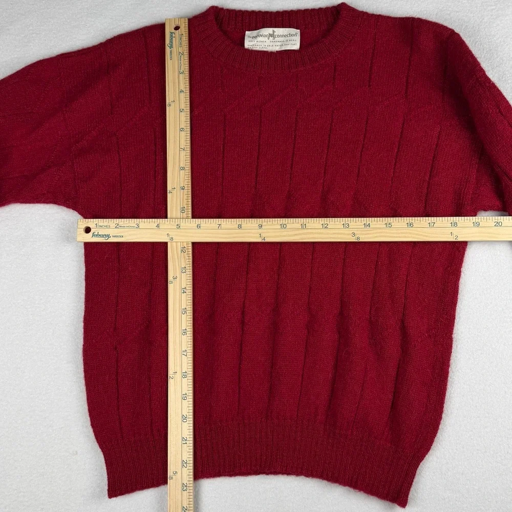 Peruvian Connection Women's‎ Alpaca Wool Sweater Red Medium